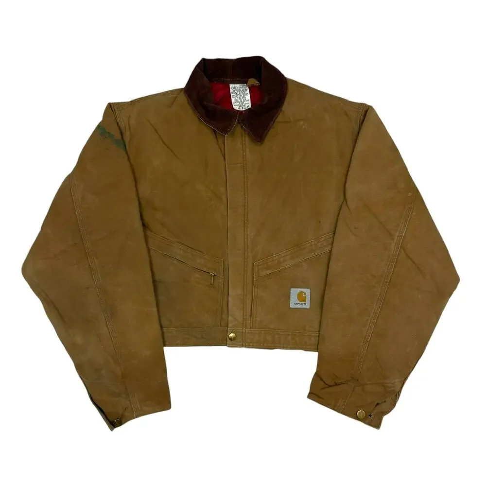 Carhartt cropped detroit style brown work wear jacket